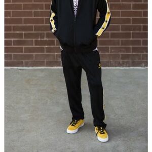 Converse X Gallery RSVP Rare Track suit pants Men’s Large Black yellow star